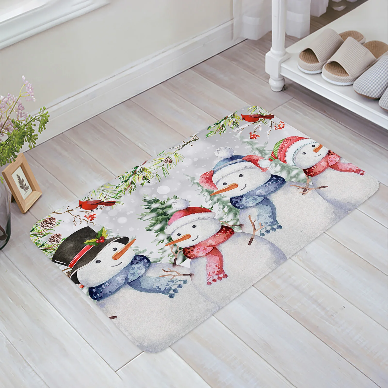 Christmas Snowman Doormat Decorations for Home Carpet Navidad Ornament New Year Gifts Xmas Party Decor Rug Mat