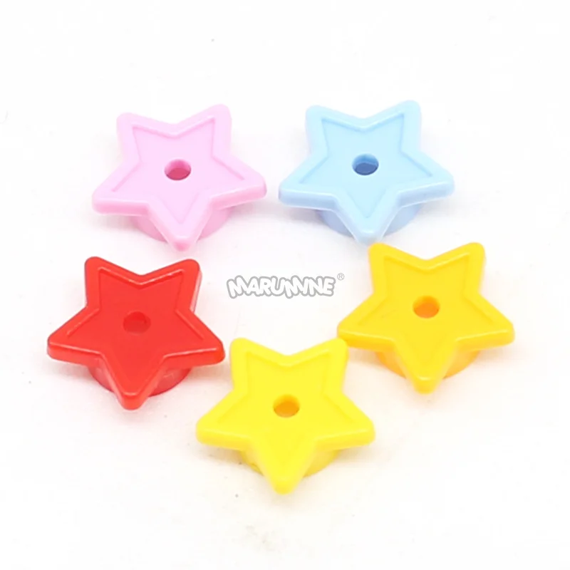 MARUMINE 100 قطعة MOC الخماسي اللبنات 1x1 مع ثقب الملحقات 11609 لتقوم بها بنفسك تنوير تجميع الجسيمات عطلة لعبة الهدايا