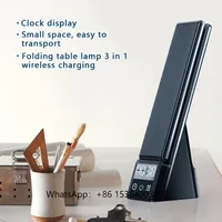 TLCRETE Wireless Charger LED Alarm Clock and Table Lamps Output Power Multi-Function Integrated Compatible Folding Eye-protectin