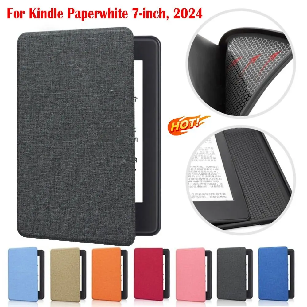 

TPU Colorsoft Case Auto Wake/Sleep SA568B KPW6 Protective Shell Shockproof for Kindle Paperwhite 2024 7 inch (12th Generation)