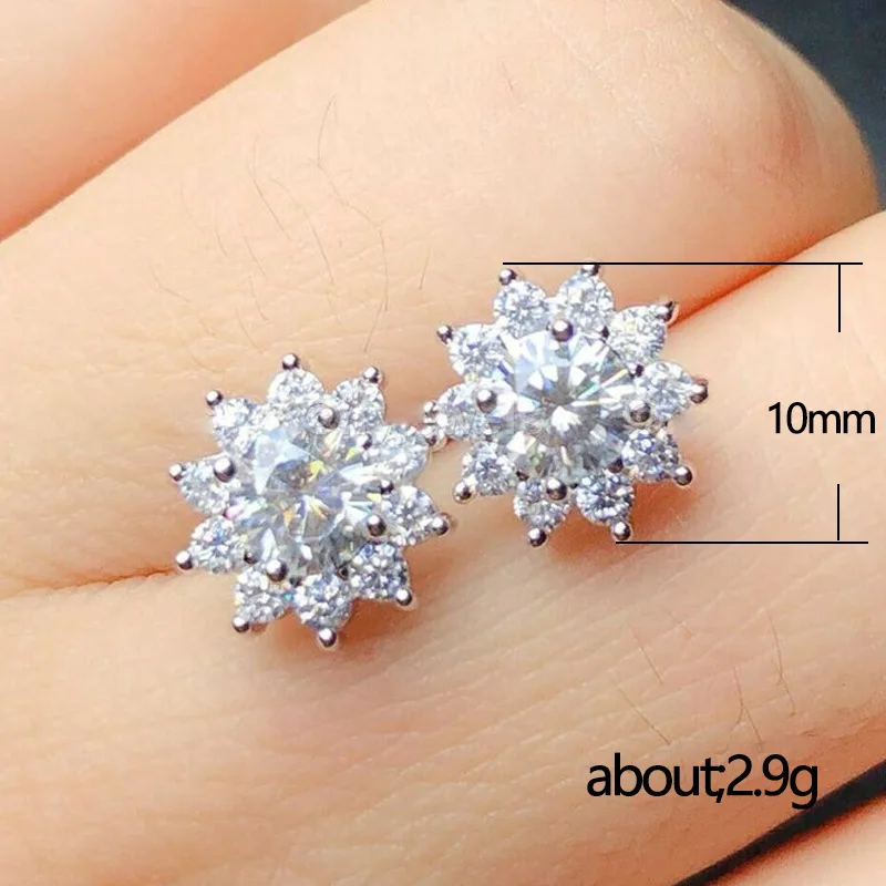 New 925 Sterling Silver Simple Stud Earrings Zircon High Quality For Women's Wedding Fine Jewelry Accessories  Party Gift