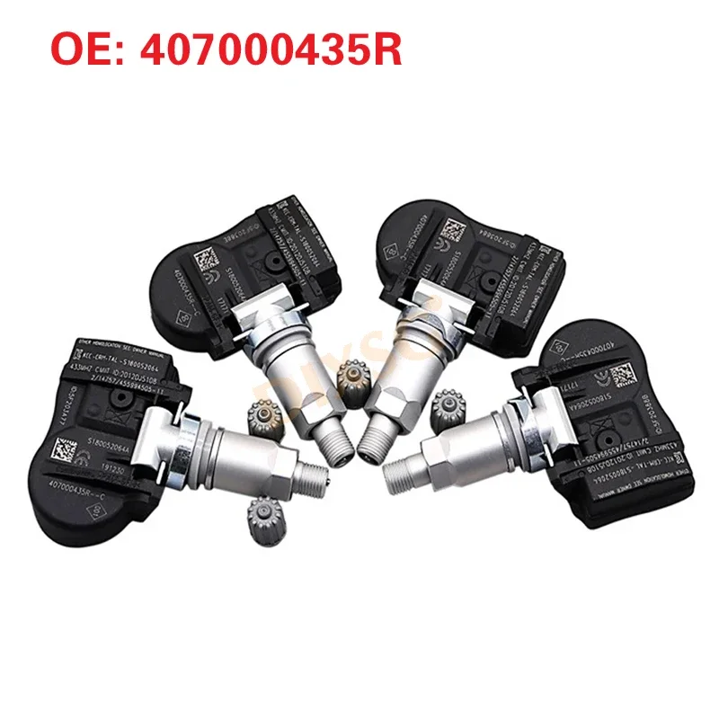 

Датчик давления в шинах (4 шт.) 407000435R 407003743R для Renault Megane Laguna Fluence Latitude Zoe Scenic 40700-0435R TPMS 433 МГц