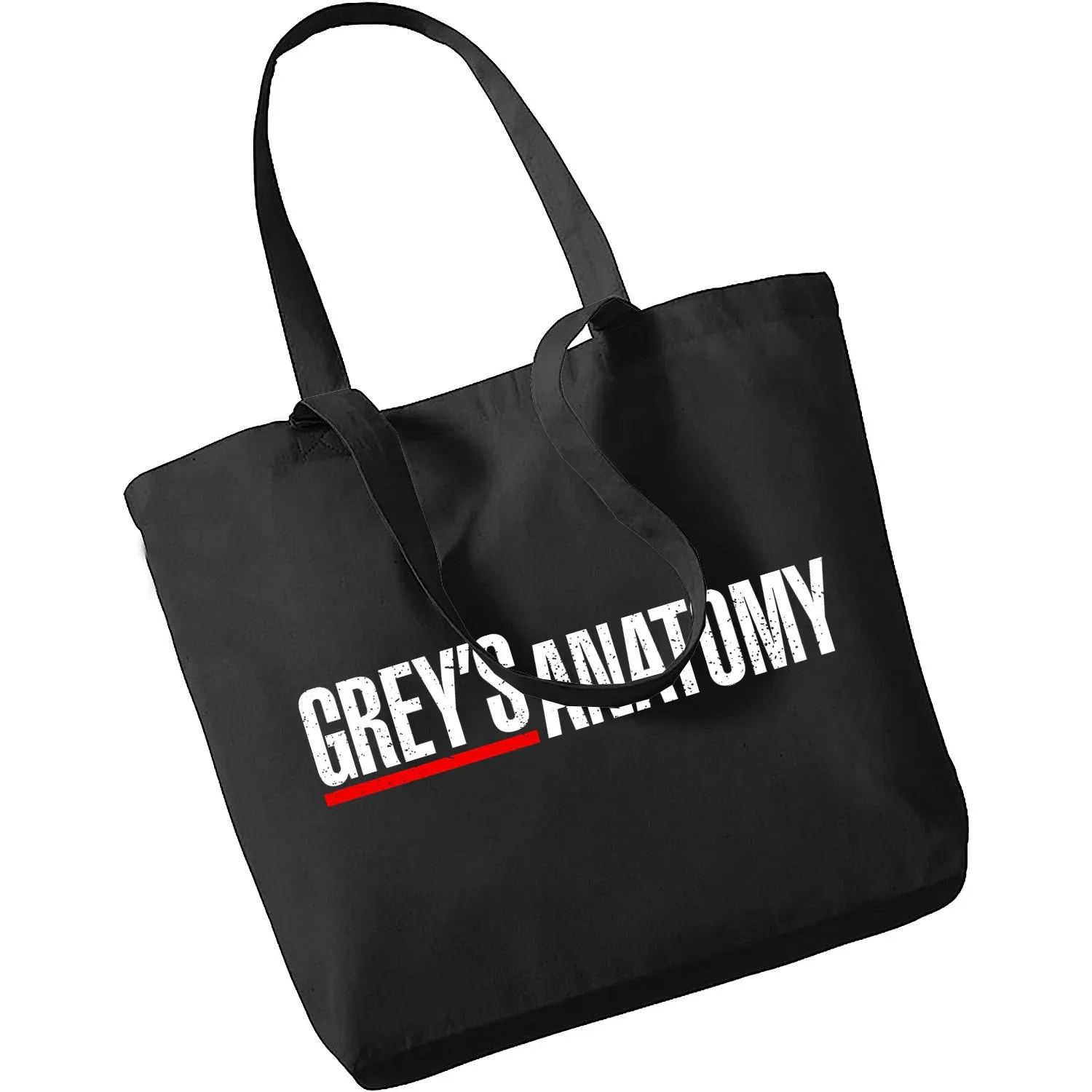 Greys Anatomy You\'re My Person Heart Shopping Bag Print Original Design White Unisex Fashion Travel Canvas Bags