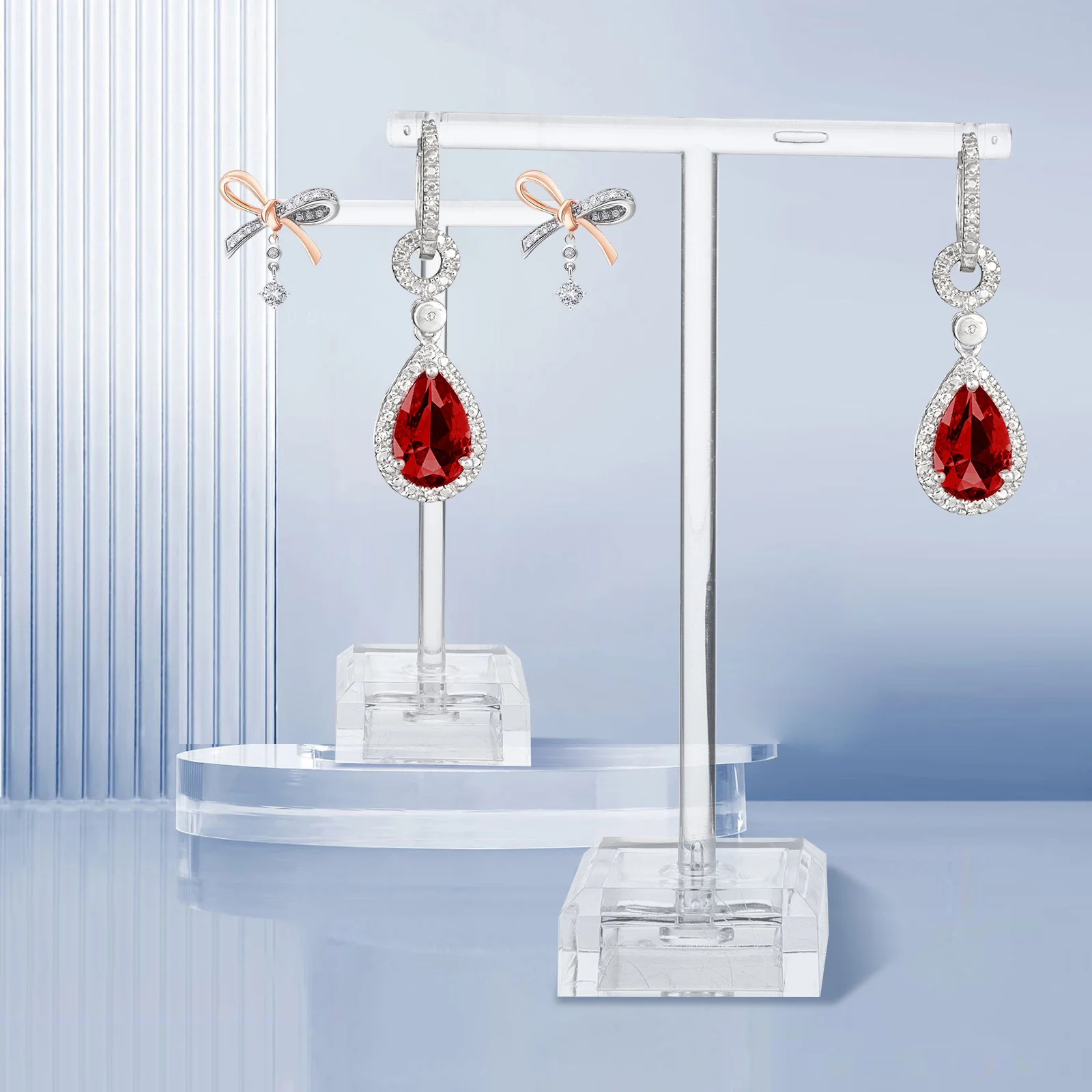 

6 шт. акриловая стойка для сережек, компактный дизайн, органайзер для ювелирных изделий для розничной торговли на столешнице, держатель для сережек на столешнице