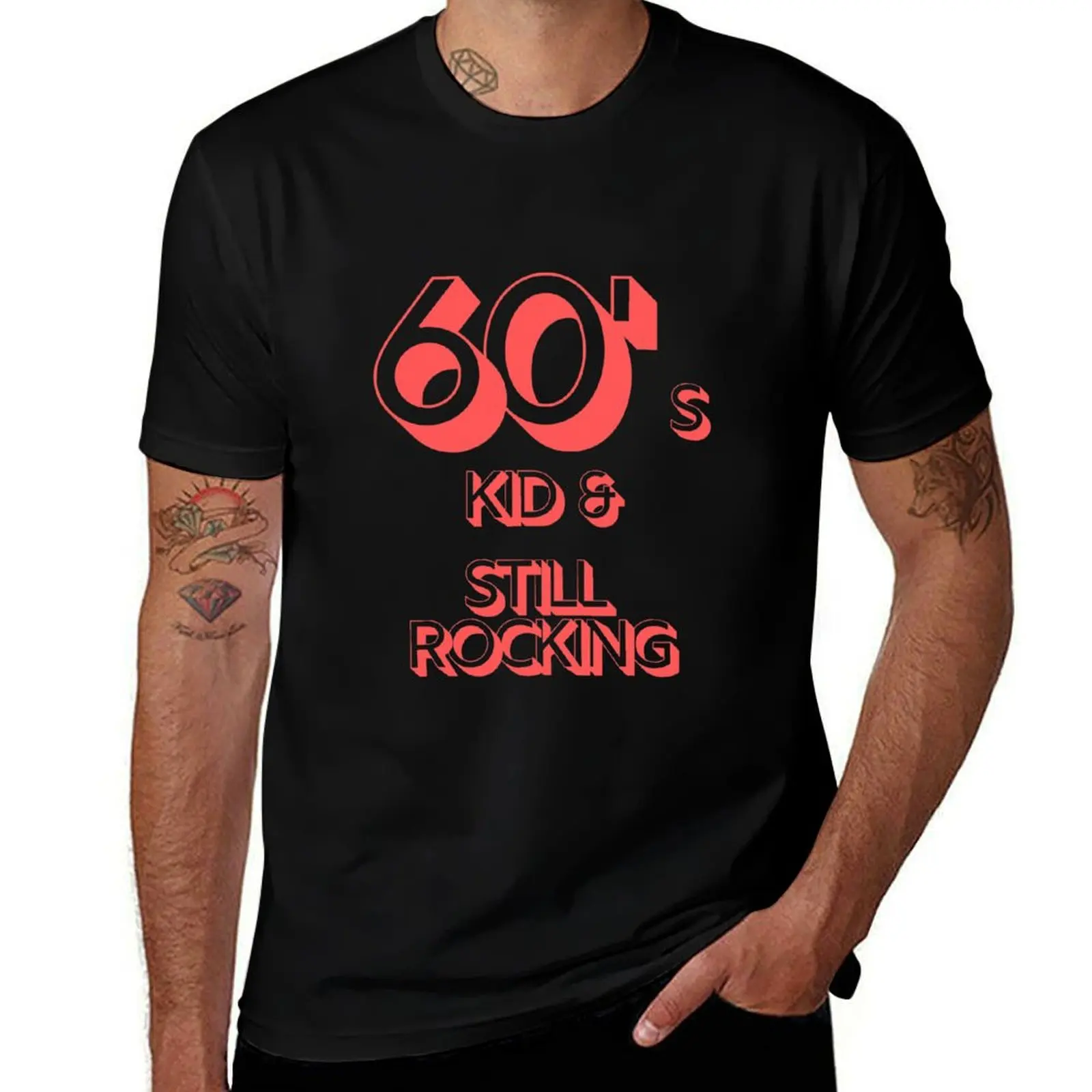 Niño de los años 60 y siguiendo con el espíritu rockero # 2 camisetas sencillas de color liso con cuello redondo