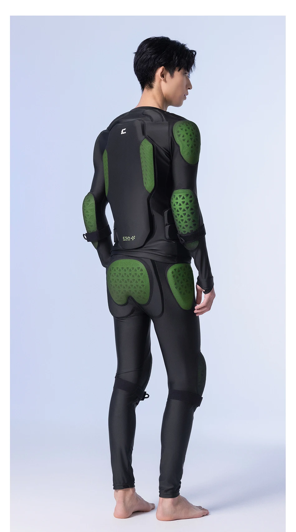 COPOZZ ESA Anti-Kollisions-Rückenbrust-Schlagschutz, Motorrad-Innenjacke, Kleidung, Ganzkörper-Ski-Rüstung, Schutzhose – Detail 25