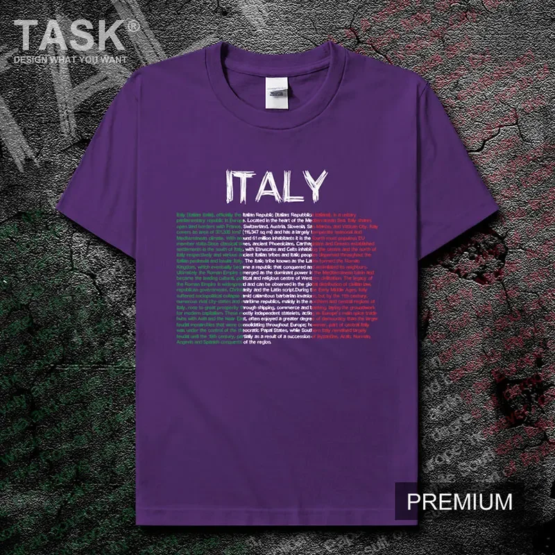 Fashion Italy Football Flag Printrd Premium T-Shirt Summer Cotton O-Neck Short Sleeve Unisex T Shirt New Size S-3XL