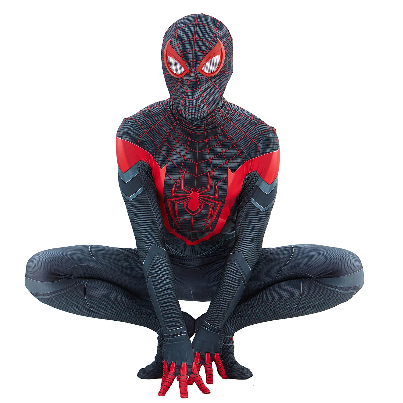 PS5 Spiderman Cosplay Miles Morales Spider Boys Costume Superhero 3D Printed Spandex Outfits Halloween Costume Bodysuit Adult