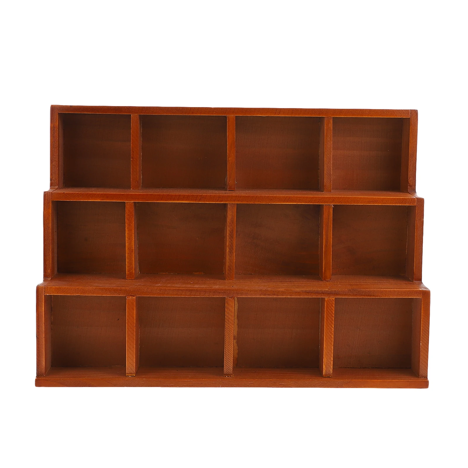 

Wooden Storage Box High grade Wood Desktop ganizer Home Office Study School Sundries Container Space saving Case Multi grid