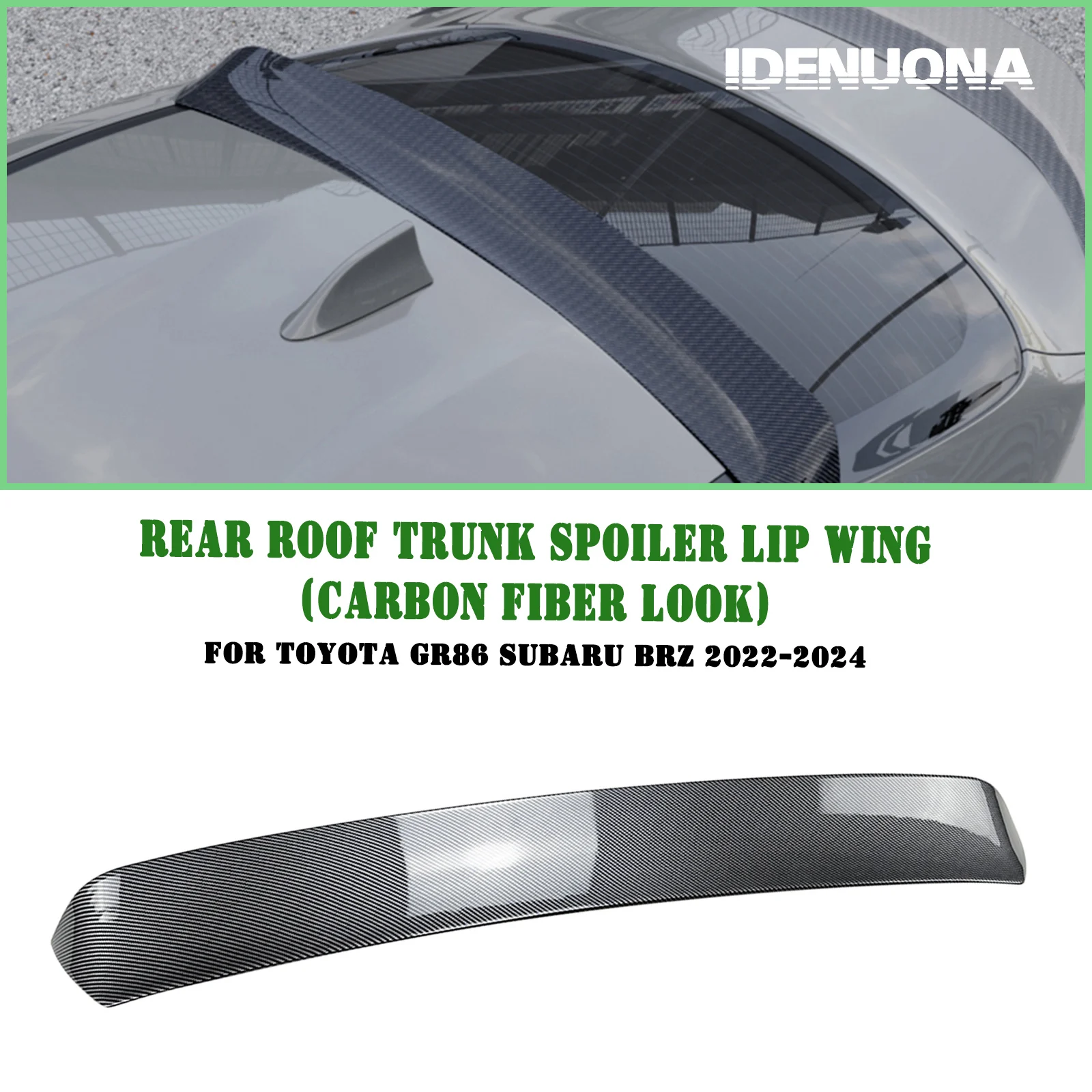 Rear Trunk Roof Top Lip Spoiler Wing Trim For Toyota GR86 Subaru BRZ 2022-2024