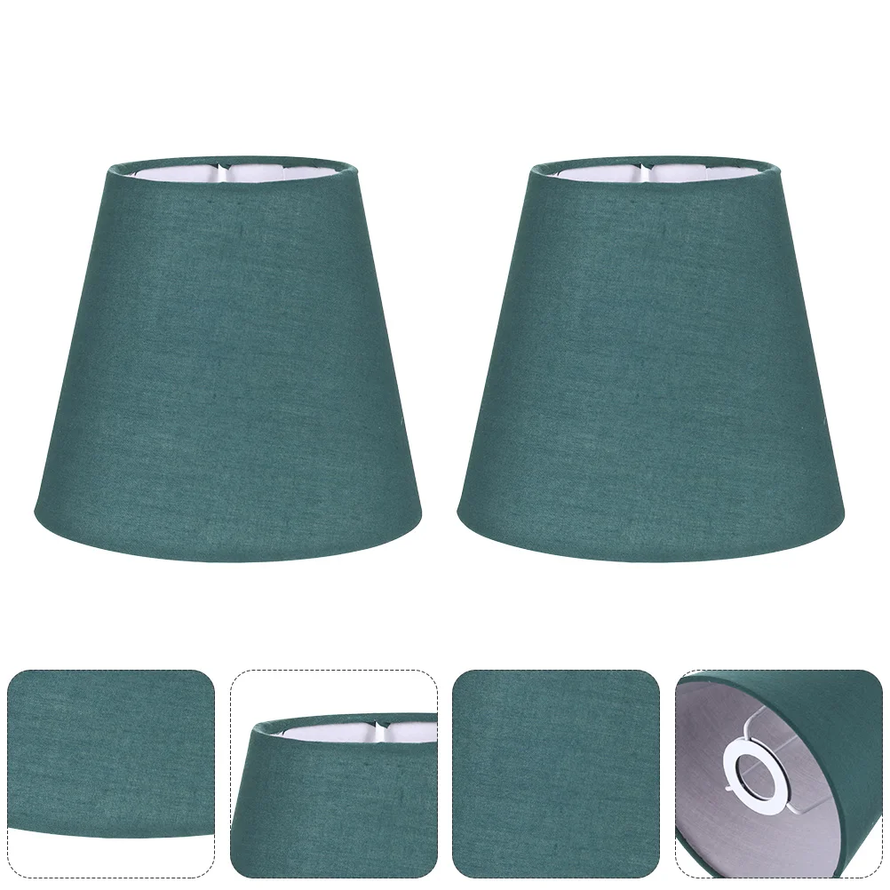 2 Pcs Fabric Lampshade Cloth Shades Ceiling Cover Service Candelabra Bulbs Not Fade Simple Installation Dustproof