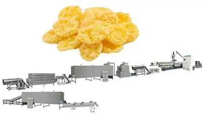 SHENGRUN Automatic New High Productivity Electric Corn Flakes Production Line Steel Construction 850kg/h Capacity Touch Control