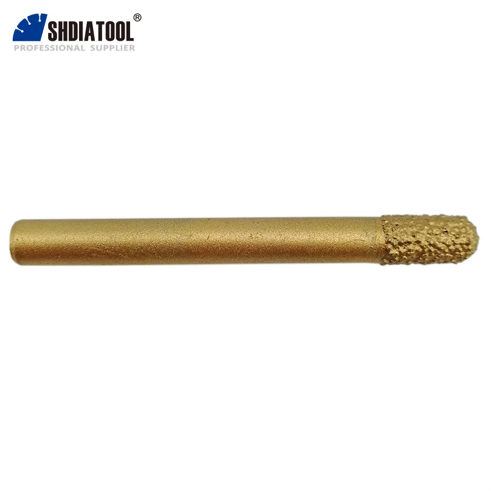 SHDIATOOL 2 pcs 6/20mm X 90mm Cilindro Flat-final, CNC PEDRA Gravura Bits/CNC Ferramenta, Ferramentas De Escultura Em Pedra, Diamante Rebarbas, Fresa