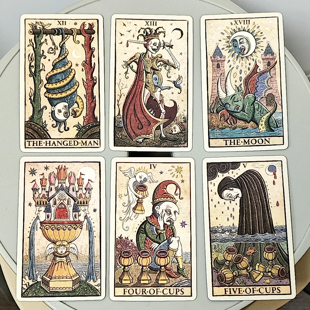 10.3*6cm Trionfi Della Luna Tarot - Fully Illustrated 78-card Tarot Deck Inspired By Marseilles Style Tarot