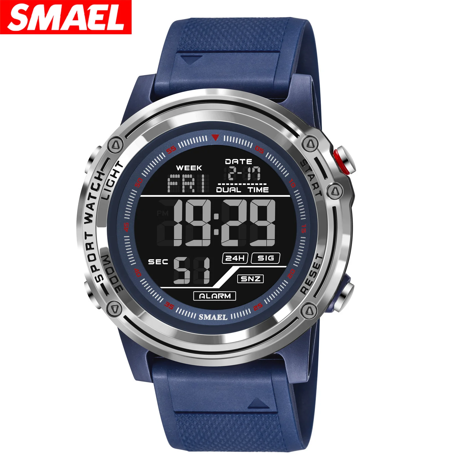 

SMAEL 8125 модные уличные электронные часы-будильник ночник молодой 5ATM водонепроницаемые деловые спортивные наручные часы для мужчин и мальчиков