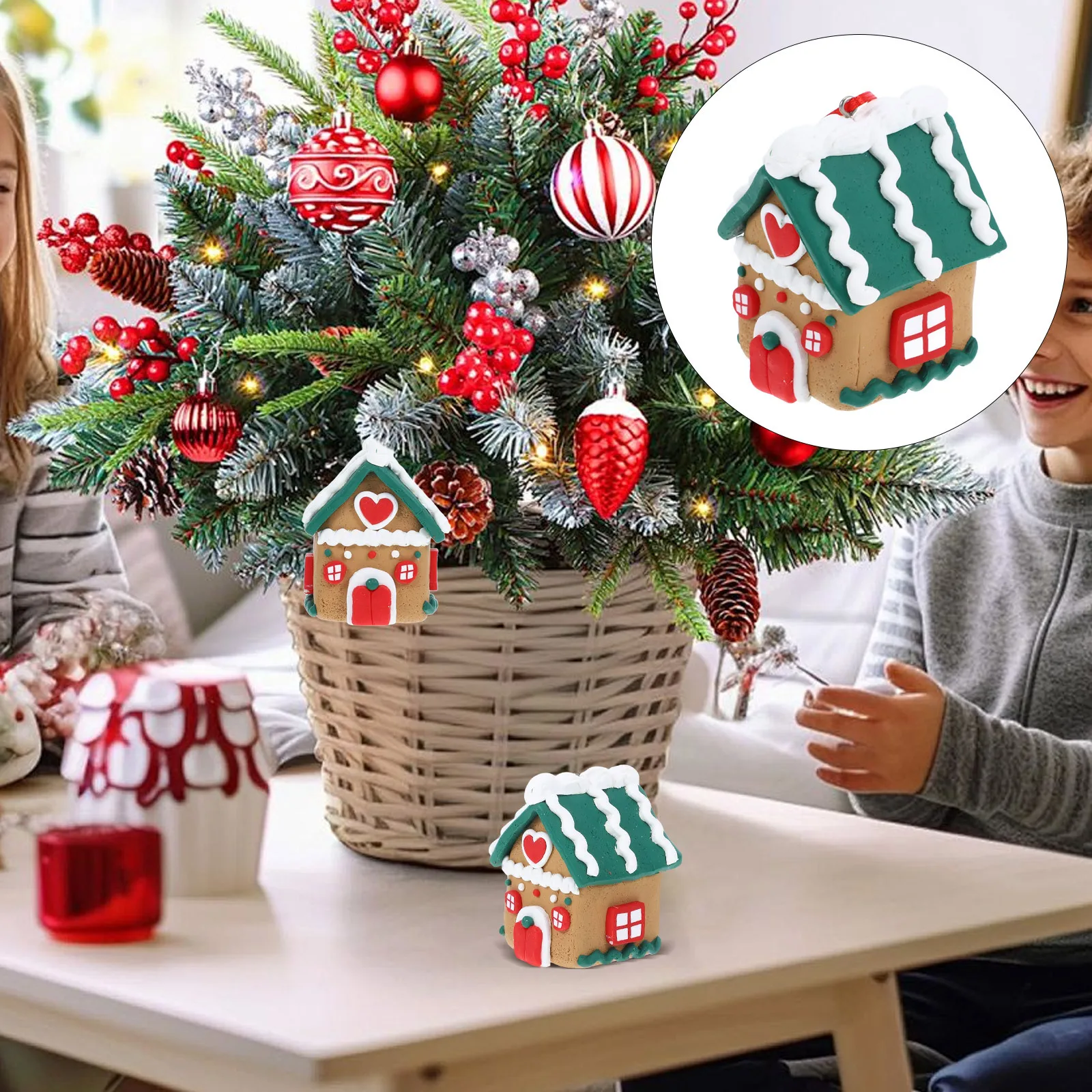 

Charming Gingerbread Ornaments Christmas Tree Hanging Decorations Xmas Scene Layout Supplies Festive Xmas Pendant