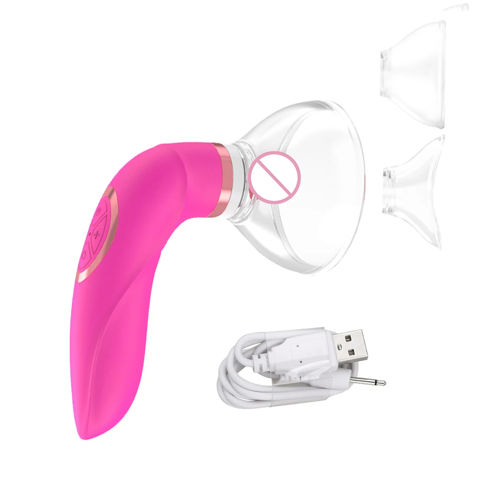 Tongue Licking Vibrator Tongue Stimulator Labia Breast Inhale Enlarge Massage Vacuum Cup Pump Inhale