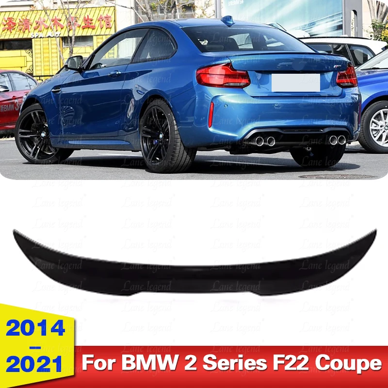 

For BMW 2 Series F22 Coupe 2014-2021 Gloss Black Rear Trunk Spoiler F87 M2 PSM Ducktail Style