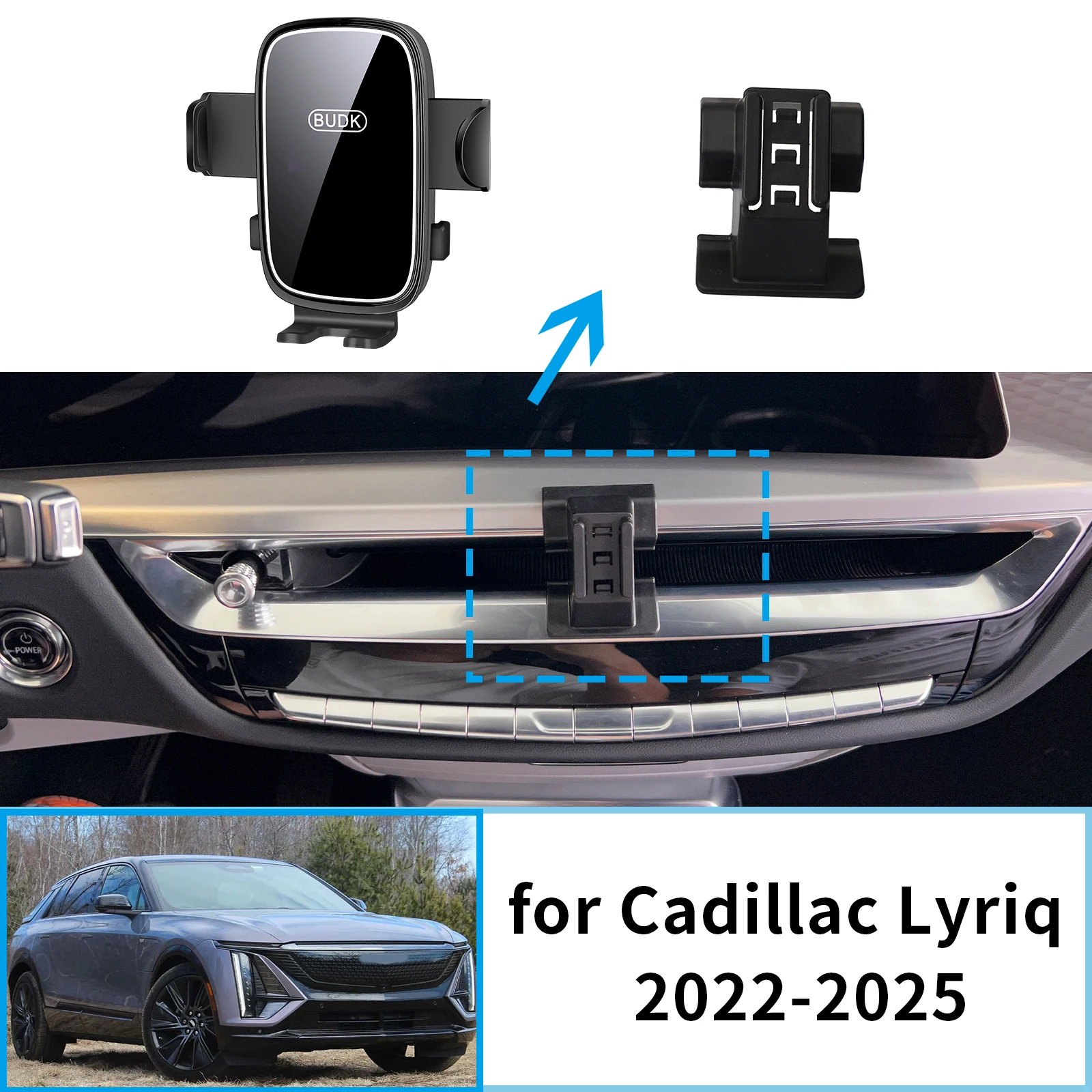 

Car Mobile Phone Holder Accessories for Cadillac Lyriq L234 2022 2023 2024 2025 GPS Bracket Navigation Stand Auto