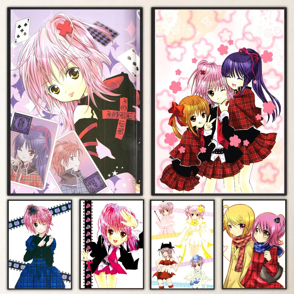 1pc Shugo Chara Japan Anime Poster Self-adhesive Art Waterproof Paper Sticker Coffee House Bar Room Wall Decor