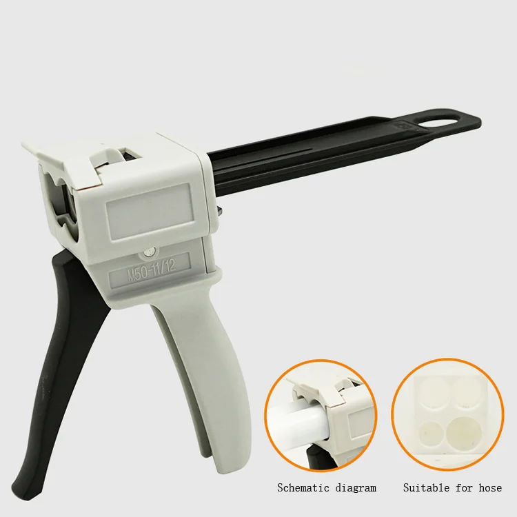 

Rubber 50ml Caulking Gun Two-component 2 1 Universal Silicone AB Glue Manual Use 4 1 and 10 1 Industrial 3 Years