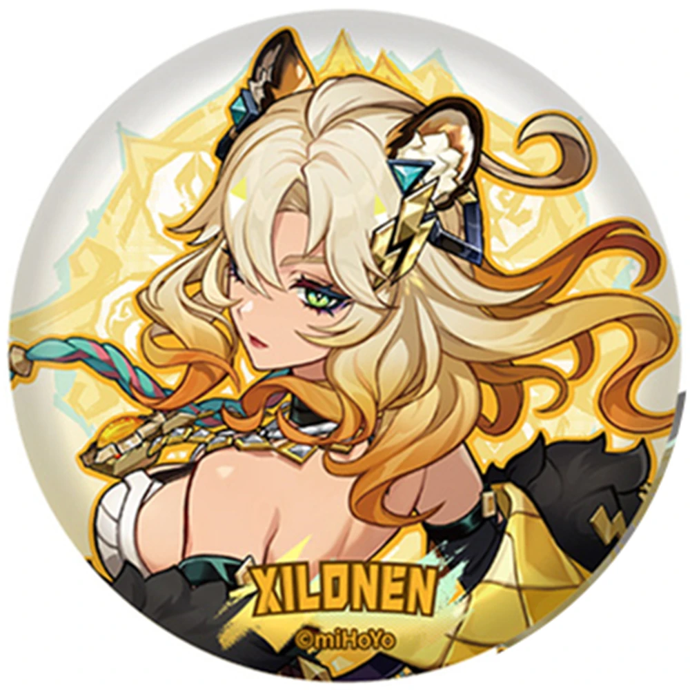 58 مللي متر لعبة جينشين إمباكت كينيش تيرن فاير هانت كاتشينا مولاني يوميميزوكي ميزوكي كوسبلاي زي شارة دبوس SPTE صفيح بروش #5