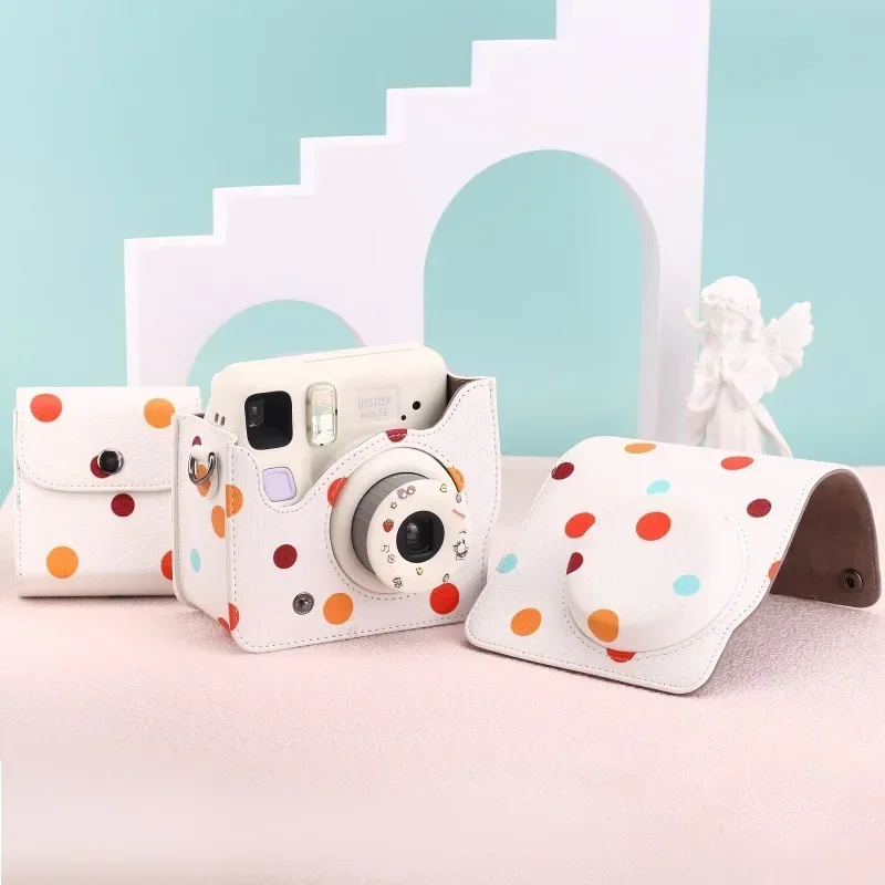 with Shoulder Strap Instant Camera Case Travel Anti Scratch Protective Cover Soft Shockproof for Fujifilm Instax mini SE/7+