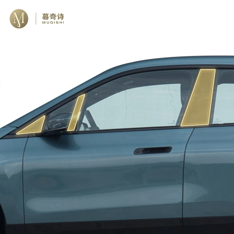 

MUQSHI Предварительно режущий внешний кузов автомобиля B C Оконная стойка PPF защитная пленка для краски Пленка из ТПУ устойчивая к царапинам для BMW iX 2022-2024