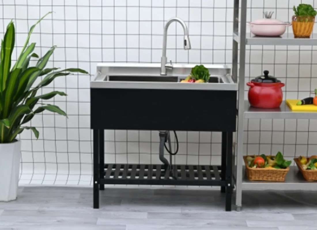

Stainless steel sink, multifunctional sink, large single sink sink, embedded sink, 40 * 24 * 34 inches ，in stock