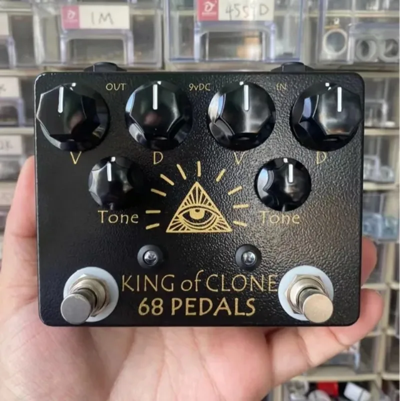 68pedals King of Tone Overload Single Block Effector Analog King of Clone Overdrive Stompbox Man Remake Effect