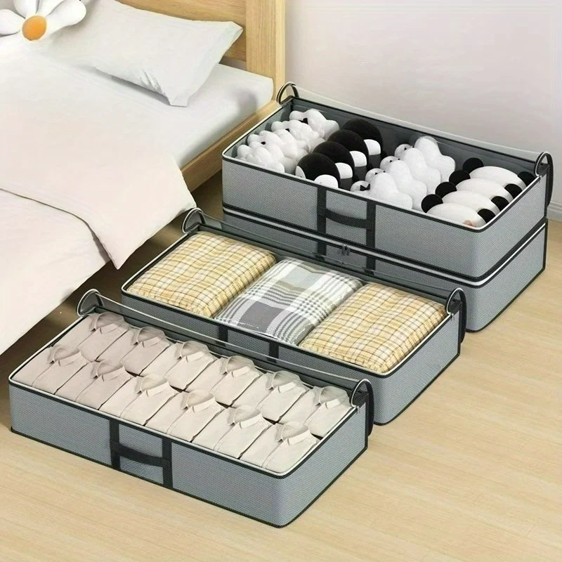 1pc quilt storage bag, seasonal clothing and pants storage bag, family under-bed storage bag, the perfect organizer for wardrobe