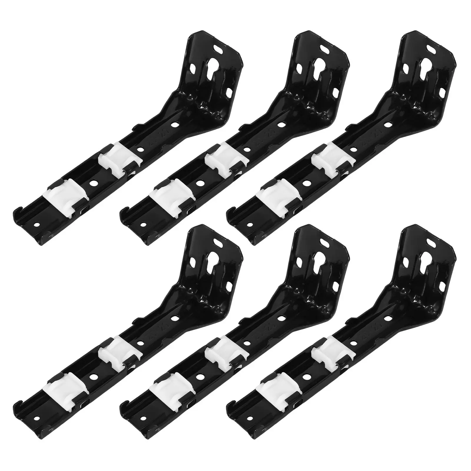6Pcs Heavy Duty Curtain Track Support Brackets Dual Rail Aluminum Alloy Mount for Living Room Bedroom Thick Layered Curtains