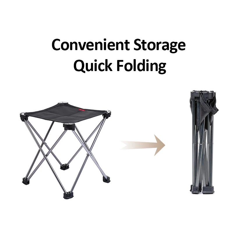 Naturehike Camping Portable Folding Stools Ultralight Aluminium Alloy Storage Chair Mini Fishing Chair Ultralight Picnic Seat