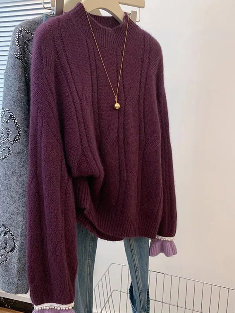 

Свитер Ele Long Sve Camere с высоким воротником, вязаный топ для похудения, женский, приятный для кожи, удобный, для поездок на работу