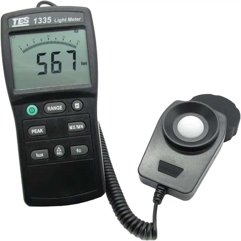 TES-1335 Taiwan Ranging 0 to 400 000 Lux tester Digital Light meter Lux Meter