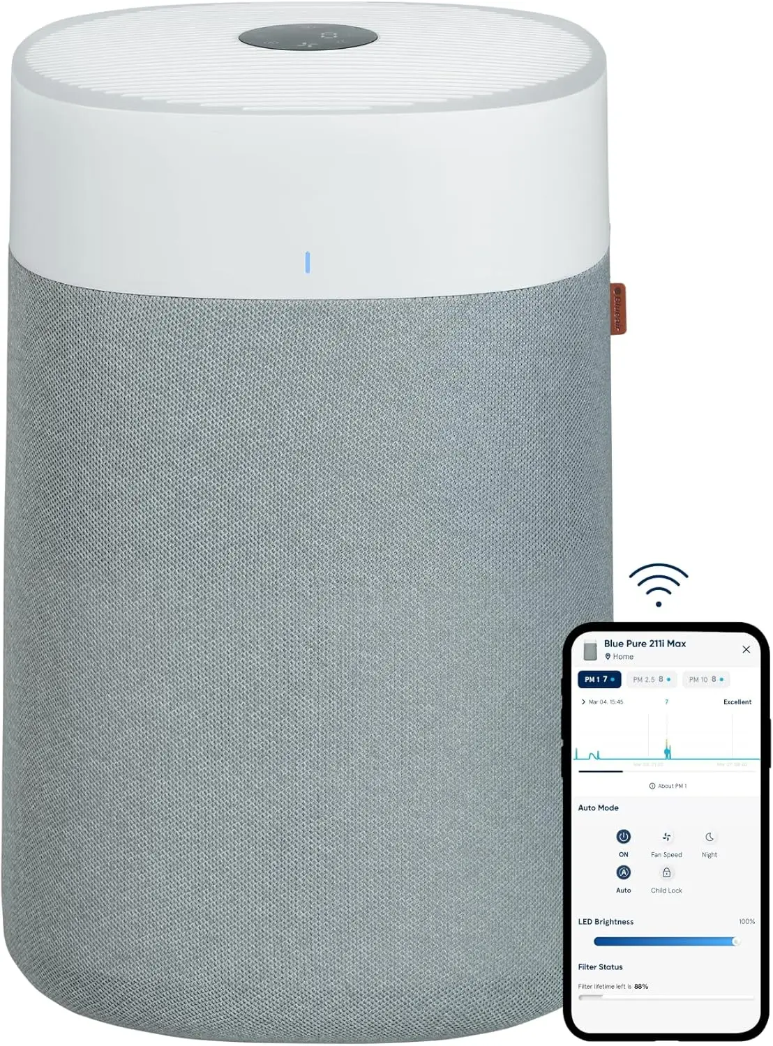 

Air Purifiers for Large Rooms, Cleans 3,048 Sqft In One Hour, HEPASilent Smart Air Cleaner For Home, Pets, Allergies, Virus