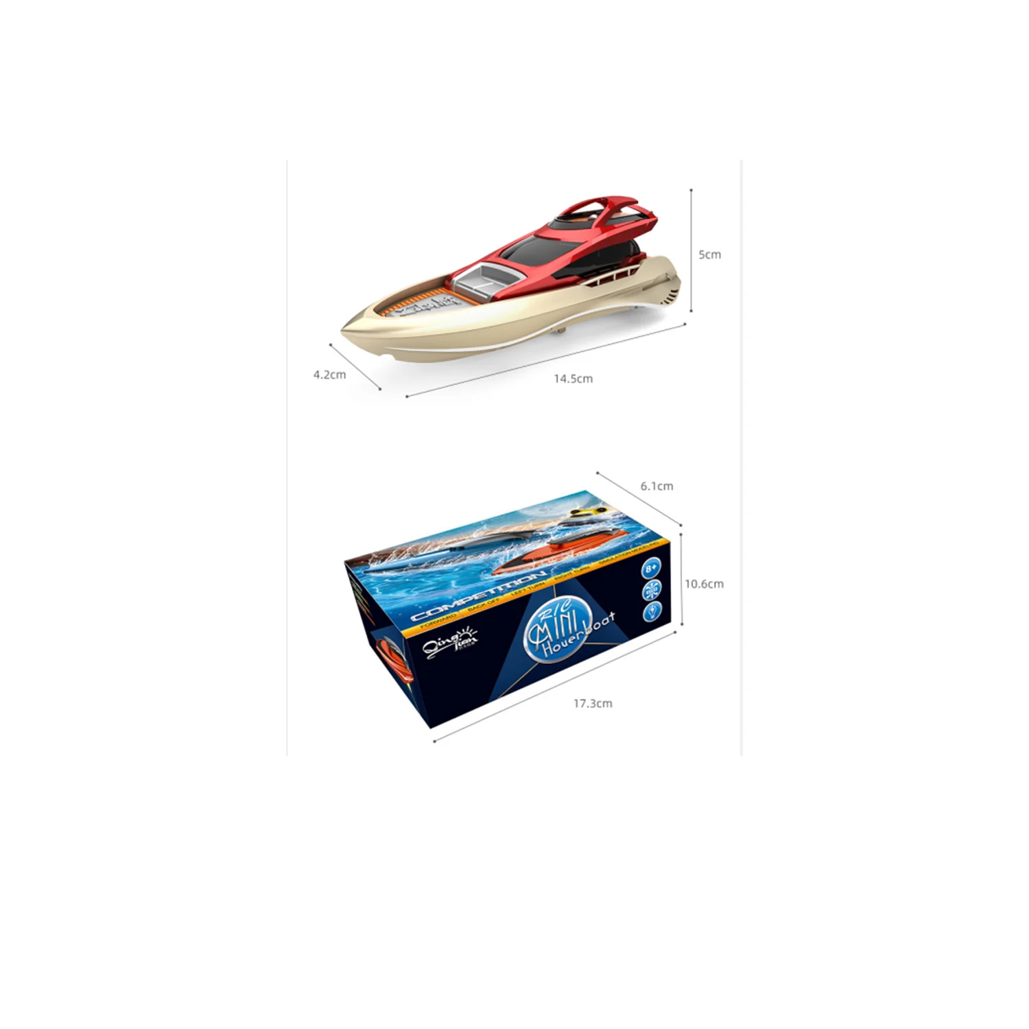 Bateau radiocommandé 2.4GHz, mini modèle de course soleil RC électrique, jouet cadeau pour garçons