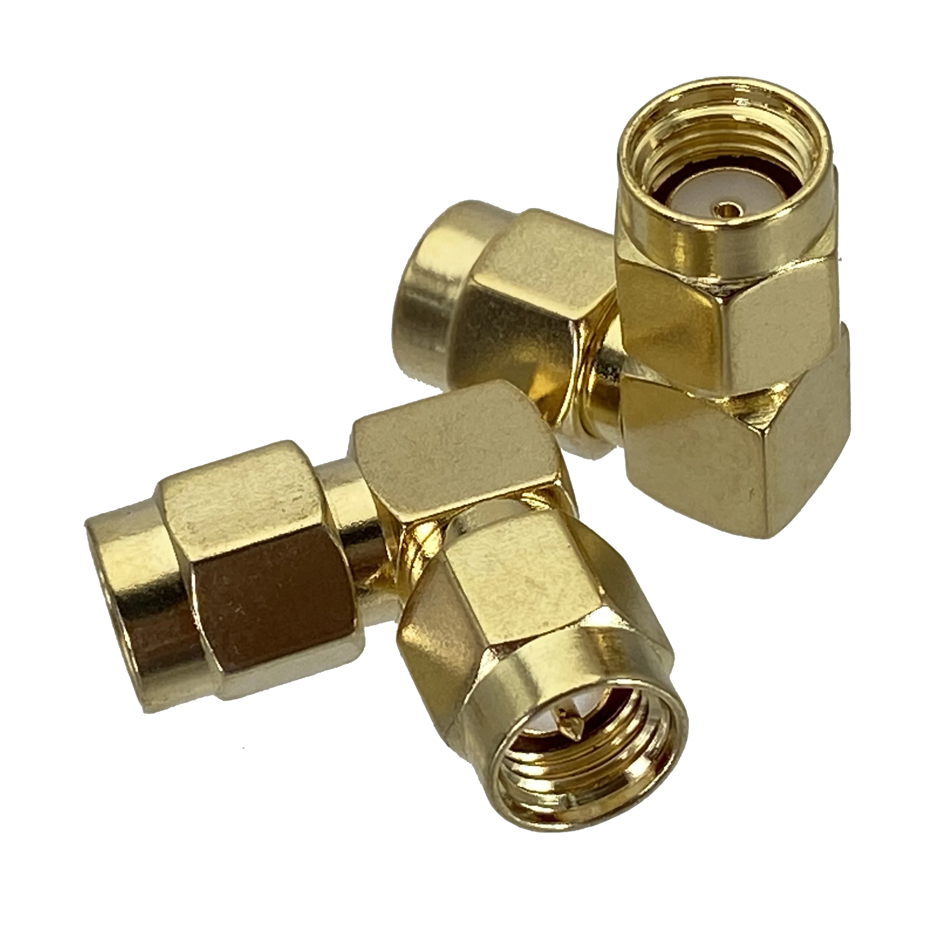 

Adapter RP SMA male jack to SMA male plug right angle RF COAXIAL Connector Wire Terminals 50ohm