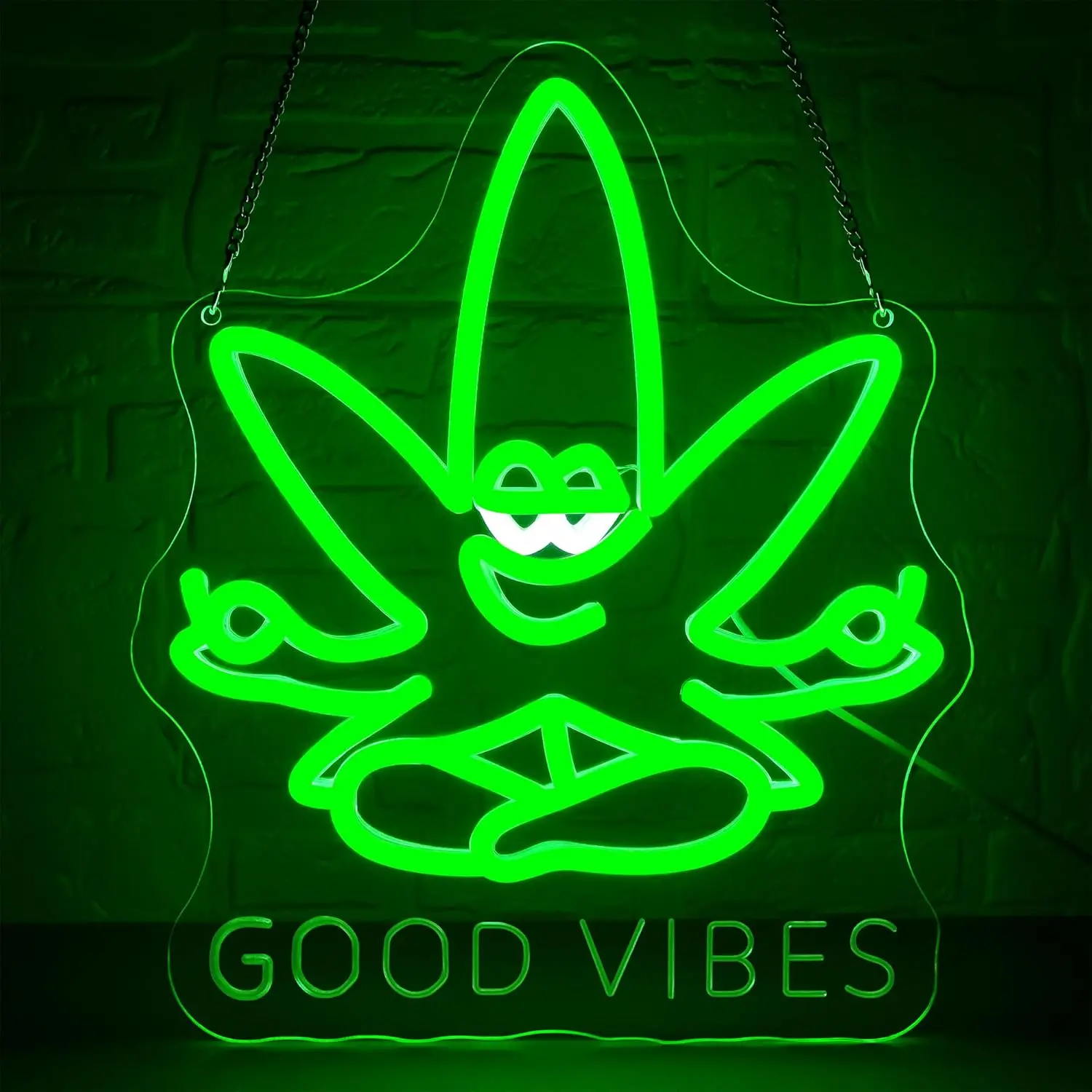 

Weed Neon Sign USB Dimmable Yoga Leaf LED Neon Light Good VibesLED Light Gaming Room Party Bar Club Bedroom Decoration Gift