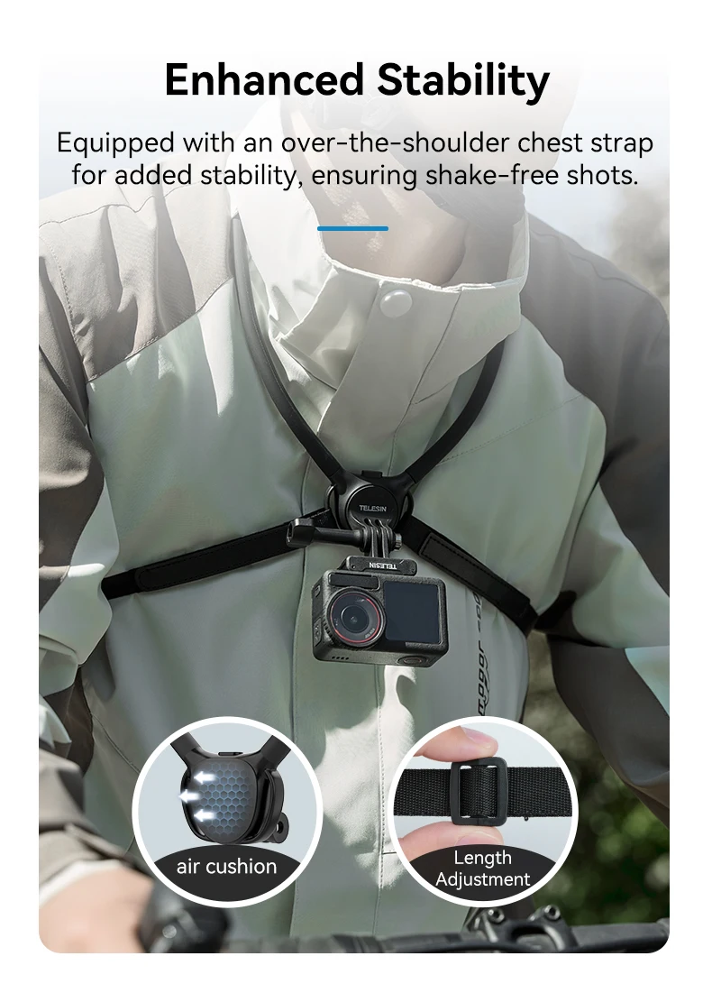 TELESIN Telefon-Action-Kamera, 2-in-1-Halshalterung für GoPro Insta360 DJI OSMO Action, universelle Action-Kamera, Telefonzubehör – Detail 4