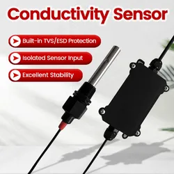 独立したソリューション伝導率センサーモジュール検出、ecソルト検出センサー送信機、Modbus rs485、0-2v、4-20ma、ステンレス鋼