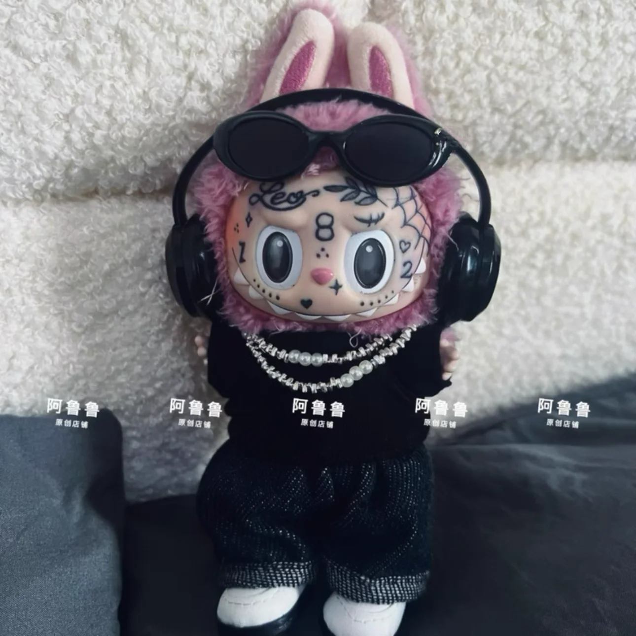 

Кукольная одежда для labubu V1 V2 15см 17см Labubu общий костюм аксессуары Татуировка