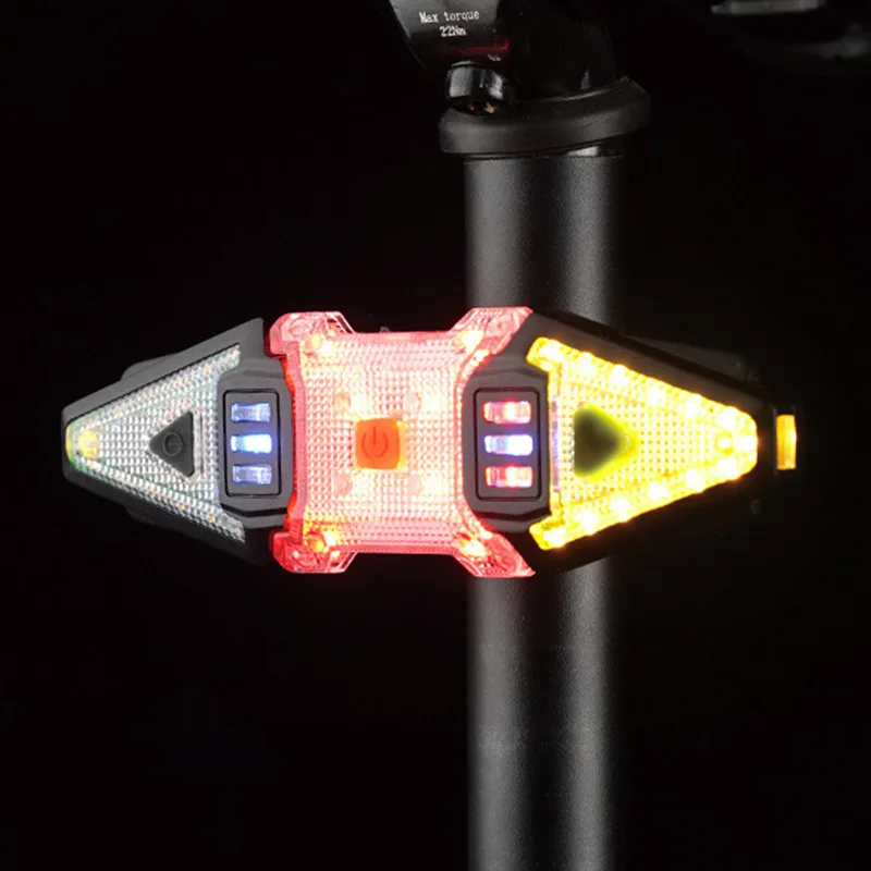 Bike Turn Signal Rear Light LED Bicycle Lamp USB Rechargeable Bike Wireless Lights Back MTB Tail Light Bicycle Turn Signal Light