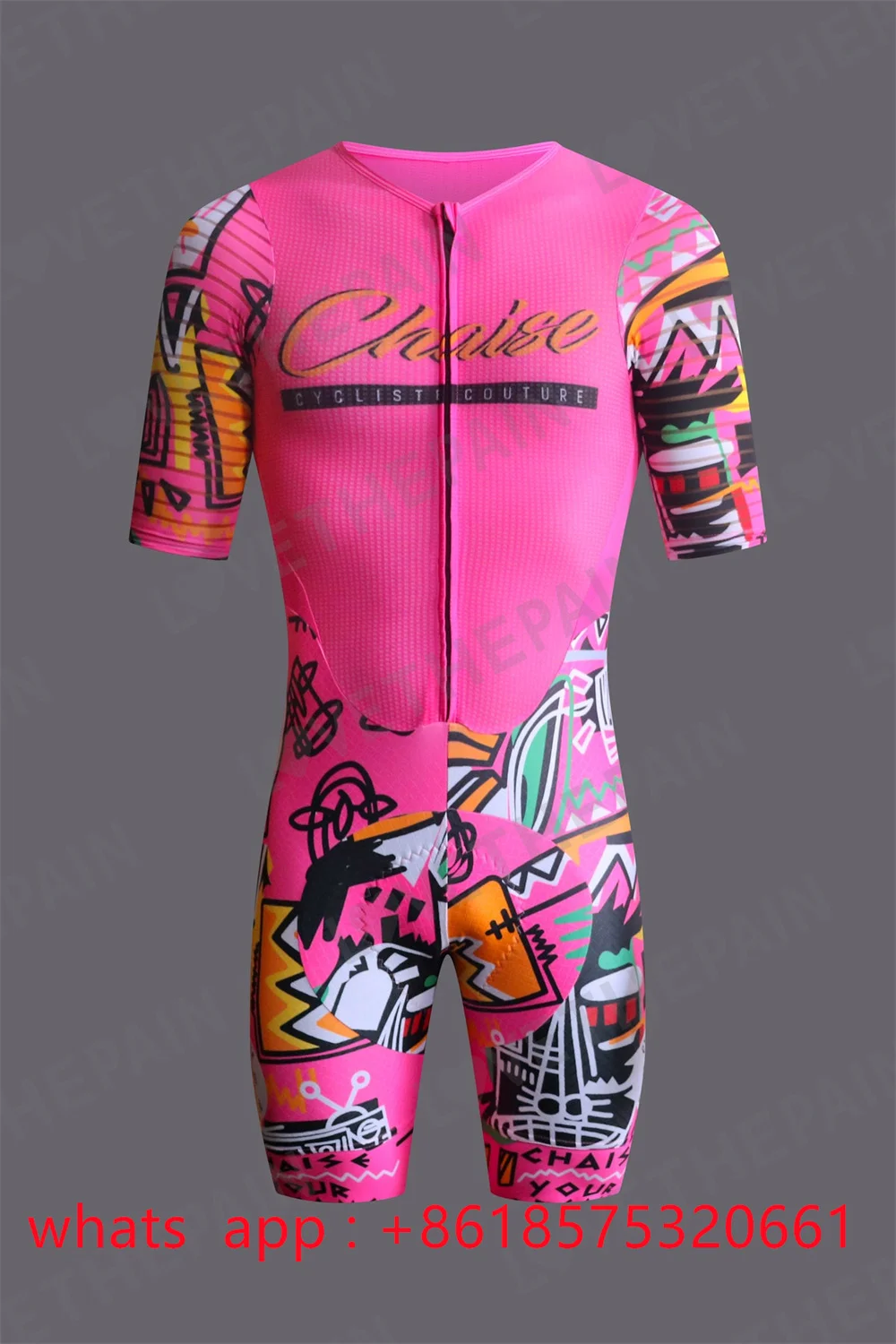 

Chaise Cycliste Men Triathlon Skinsuit Cycling Set Short Sleeve MTB Bike Clothes Tri Suit Ropa Ciclismo Swim Run Racing Jumpsuit