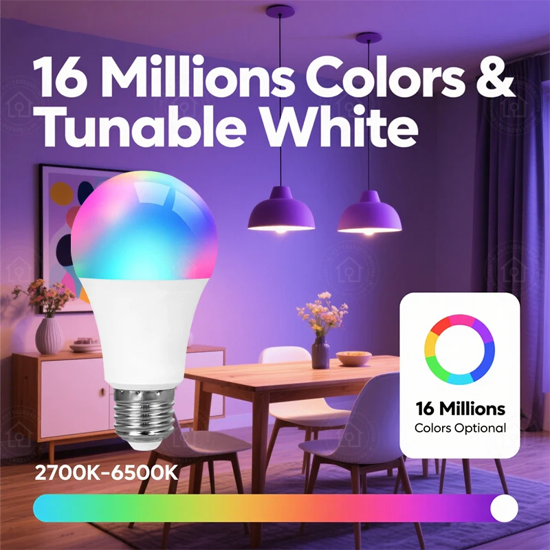 MFI معتمد Homekit WiFi الذكية LED ضوء لمبة GU10 E14 E27 RGB مصباح سيري التحكم الصوتي Homekit أليكسا جوجل المنزل يعتم