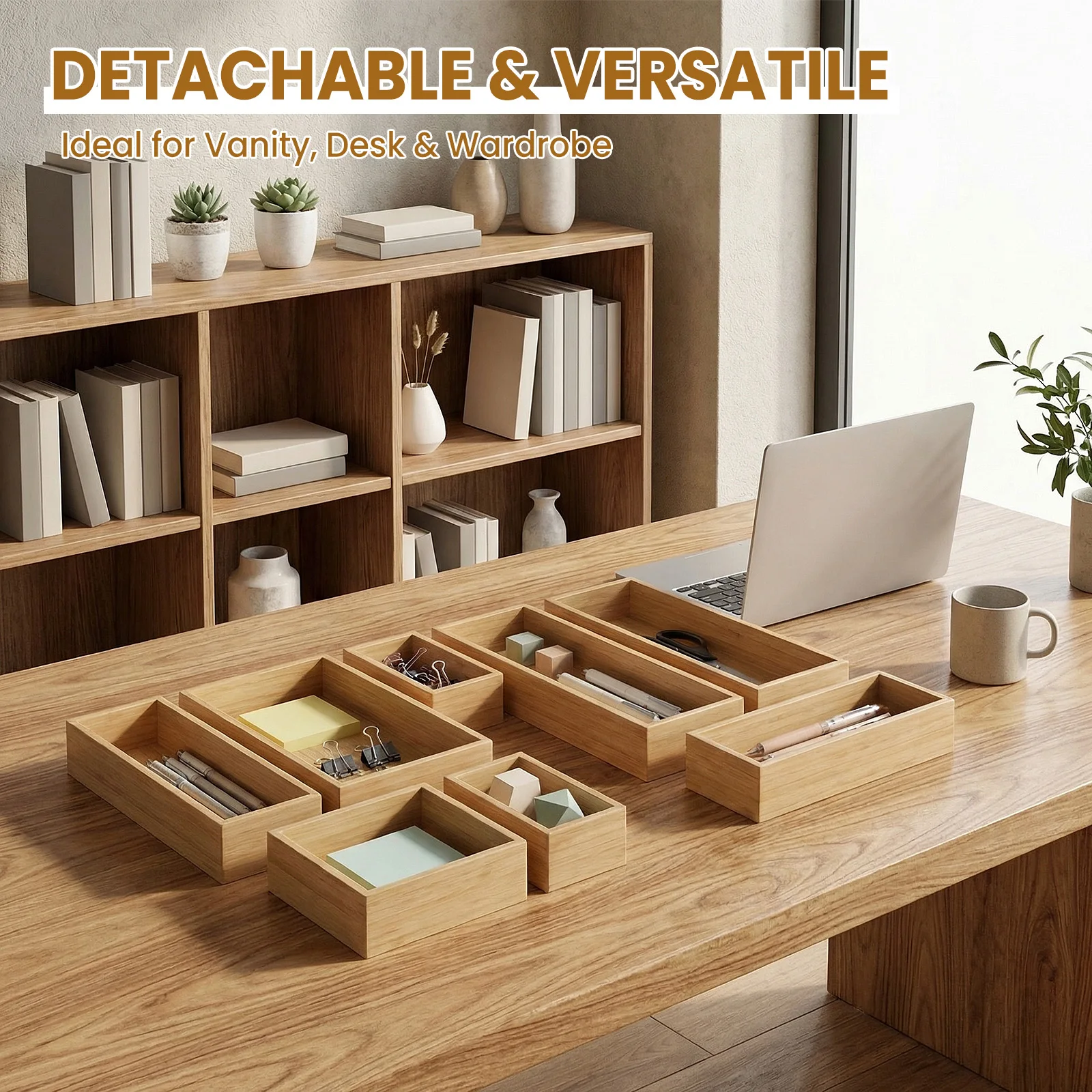 8-Piece Natural Bamboo Drawer - огляд і ціна Drawer Organizer Bamboo