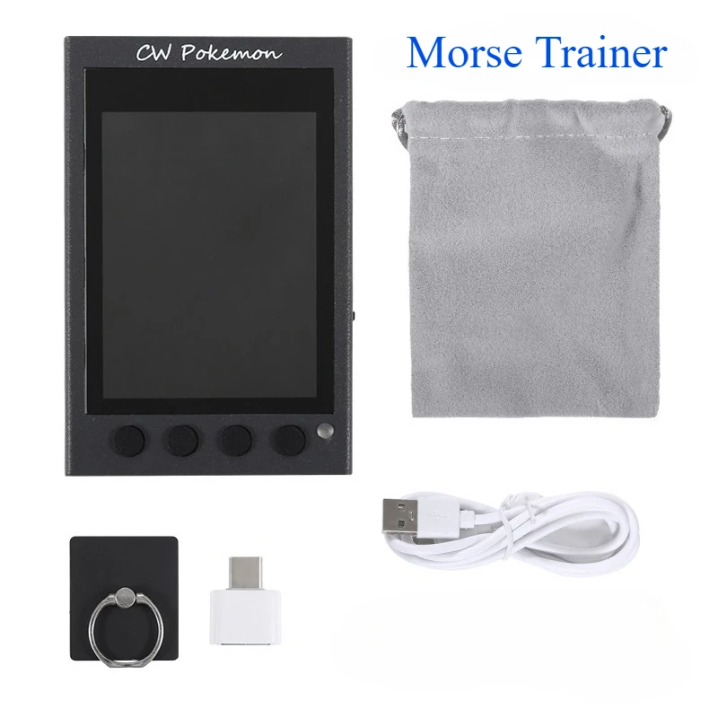 HAMCUBE Morse Trainer RVS CW Morse Key Draagbare Telegraph Key Paddle Key Magnetische basis