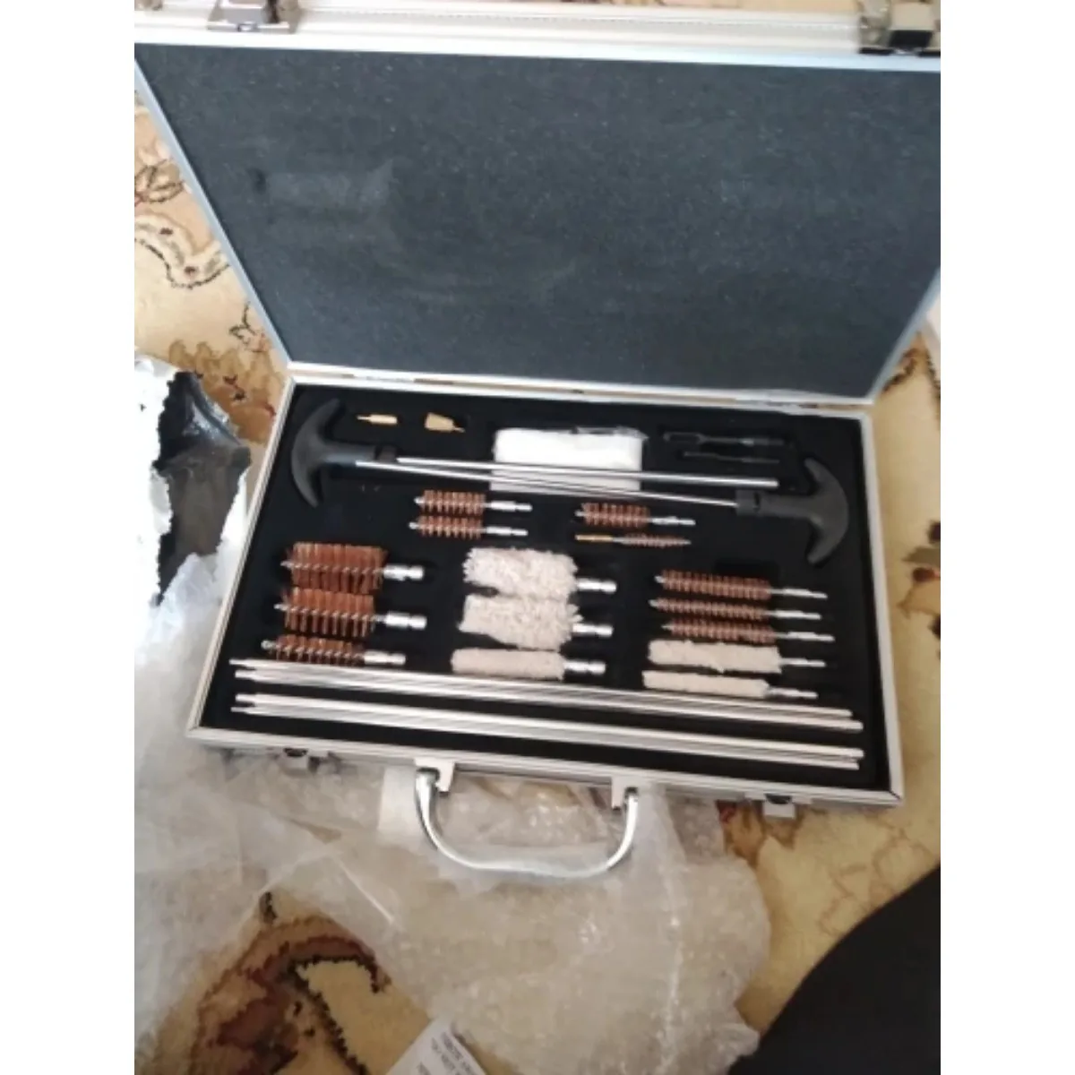 مجموعة تنظيف برميل البندقية التكتيكية ، العناية بالسلاح ، قضيب ، مجموعة فرش لـ AK ، AK47 ، AR15 ، HK416 ، بندقية ، مسدس ، بندقية ، حقيبة أدوات محمولة #6