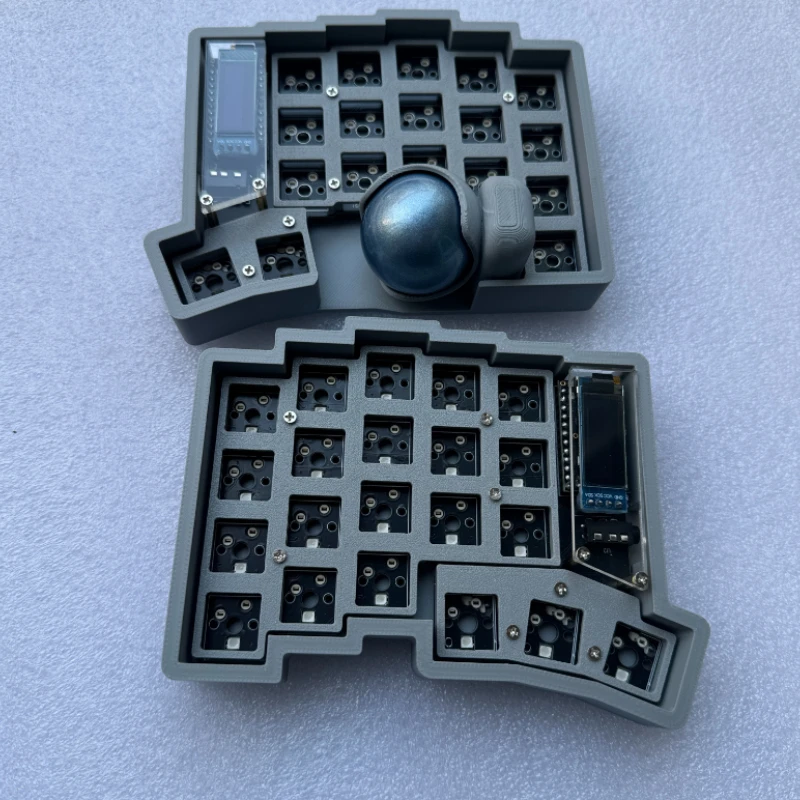 Trackball 39/47/59 Split Keyboard Kit Custom Wired Single-mode Hot Plug Split Keyboard Ergonomic Layout Prog Rammable Vial Key