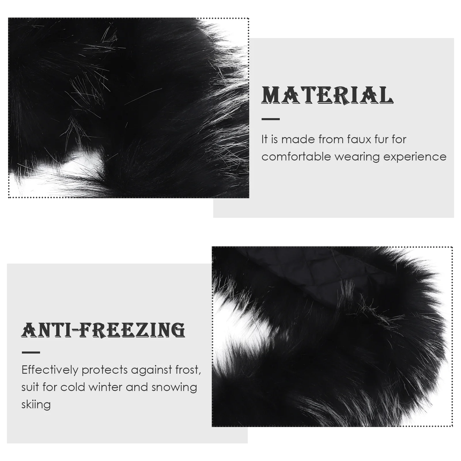 

82cm Faux Scarf Winter Fox Collar Wrap Shawl for Women Warm Neck Scarf Elegant Frost Protection Ski Outing Simple Design